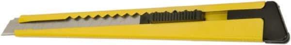 Ability One - Snap Utility Knife - 4-5/8" Steel Blade, Yellow Plastic Handle - Americas Industrial Supply