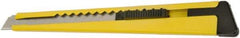 Ability One - Snap Utility Knife - 4-5/8" Steel Blade, Yellow Plastic Handle - Americas Industrial Supply