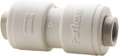 Parker - 1/2 x 3/8" Outside Diam, Polypropylene Push-to-Connect Tube Union - 150 Max psi, White - Americas Industrial Supply