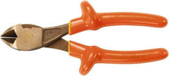 Ampco - 7-1/4" OAL, 10 AWG Capacity, Standard Diagonal Cutter - Diagonal Head, Aluminum Bronze Handle - Americas Industrial Supply