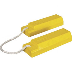Checkers - 1 2-Piece 10" Wide x 2-7/8" High x 11-7/8" Deep Polyurethane Wheel Chock - Americas Industrial Supply