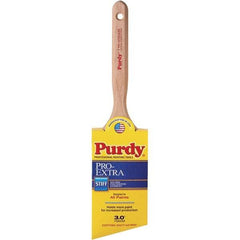 Purdy - 3" Angled Nylon/Polyester General Purpose Paint Brush - 3-7/16" Bristle Length, 7-1/4" Wood Fluted Handle - Americas Industrial Supply