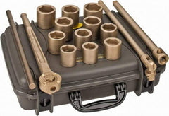 Ampco - 15 Piece 3/4" Drive Socket Set - 6 Points, 1-5/16" to 2" Range, Inch Measurement Standard - Americas Industrial Supply