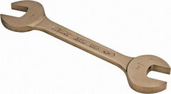 Ampco - 1-5/16" x 1-1/2" Nonsparking Open End Wrench - 14-3/8" OAL, Double End, Plain Finish, 15° Head Angle - Americas Industrial Supply