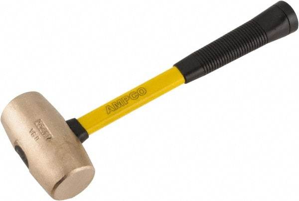 Ampco - 6 Lb Head Mallet - 15" OAL, 15" Long Fiberglass Handle with Grip - Americas Industrial Supply