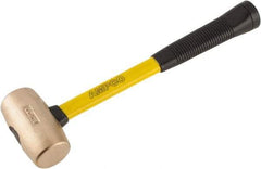 Ampco - 4 Lb Head Mallet - 15" OAL, 15" Long Fiberglass Handle with Grip - Americas Industrial Supply