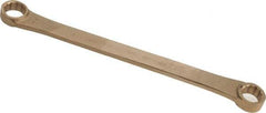 Ampco - 7/8" x 1" 12 Point Offset Box Wrench - Double End, 14-3/4" OAL, Aluminum Bronze - Americas Industrial Supply