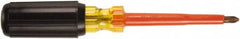 Ampco - #2, 8-1/4" OAL, Insulated Phillips Screwdriver - 4-9/64" Blade Length, Round Shank, Acetate with Rubber Grip Handle - Americas Industrial Supply