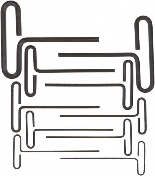 Bondhus - 10 Piece Loop T-Handle Hex Key Set - Hex Range 3/32 to 3/8", 6" OAL, Protanium High Torque Steel - Americas Industrial Supply