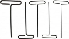 Bondhus - 5 Piece Loop T-Handle Hex Key Set - Hex Range 2.5 to 6mm, 6" OAL, Protanium High Torque Steel - Americas Industrial Supply