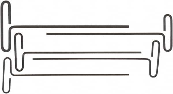 Bondhus - 5 Piece Loop T-Handle Hex Key Set - Hex Range 2.5 to 6mm, 9" OAL, Protanium High Torque Steel - Americas Industrial Supply