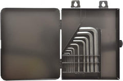 Bondhus - 12 Piece L-Key Ball End Hex Key Set - Hex Range 0.7 to 10mm, 8" OAL, Protanium High Torque Steel - Americas Industrial Supply