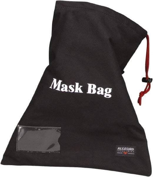 Allegro - Full Face Mask Face Shield Storage Bag - Cotton (Outer), 14" Long x 1/4" Wide, 1,000 Cu In Capacity - Americas Industrial Supply