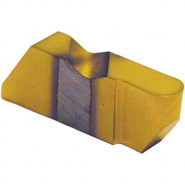 Tool-Flo - 4125FLRD Grade AC3A, 6.35mm Cutting Width Carbide Grooving Insert - 1/2" Max Depth of Cut, Right Hand, 1/8" Corner Radius, TiAlN Finish - Americas Industrial Supply