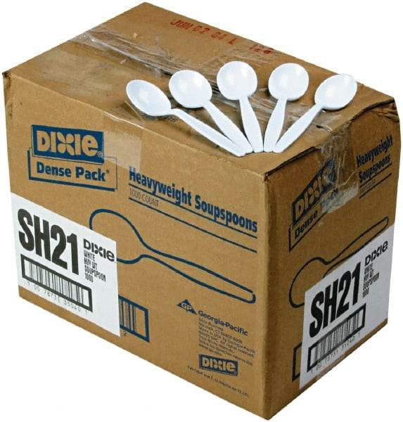 Dixie - Dixie Plastic Tableware, Heavyweight Soup Spoons - White - Americas Industrial Supply