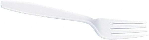 Dixie - Dixie Plastic Tableware, Heavyweight Forks - White - Americas Industrial Supply