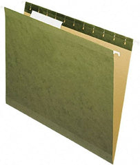 Pendaflex - 8-1/2 x 11", Letter Size, Standard Green, Standard Hanging File Folders - 11 Point Stock - Americas Industrial Supply