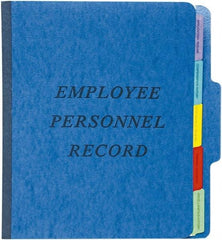 Pendaflex - 8-1/2 x 11", Letter Size, Blue, Personnel File Folder - 11 Point Stock, 1/3 Tab Cut Location - Americas Industrial Supply