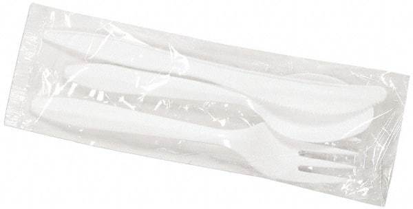 Boardwalk - Boardwalk Three-Piece Wrapped Cutlery Kit: Fork, Knife, Spoon - White - Americas Industrial Supply