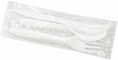 Boardwalk - Boardwalk Three-Piece Wrapped Cutlery Kit: Fork, Knife, Spoon - White - Americas Industrial Supply