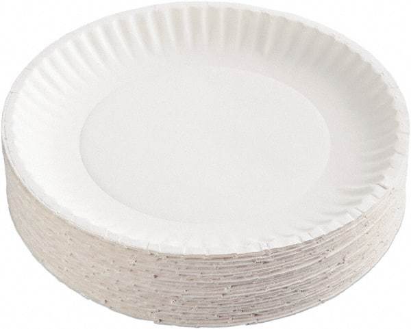 AJM Packaging Corporation - Uncoated Paper Plates, 6" - White - Americas Industrial Supply