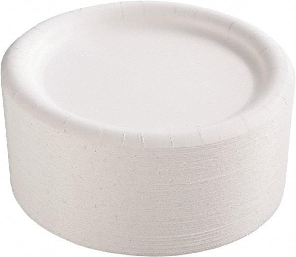 AJM Packaging Corporation - Premium Coated Paper Plates, 9" - White - Americas Industrial Supply