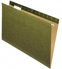 Pendaflex - 8-1/2 x 14", Legal, Standard Green, Standard Hanging File Folders - 11 Point Stock, 1/5 Tab Cut Location - Americas Industrial Supply