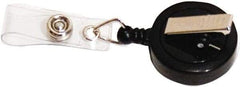 ADVANTUS - 30 Inch Long, Retractable ID Holder Strap - Black, 12 Pack - Americas Industrial Supply