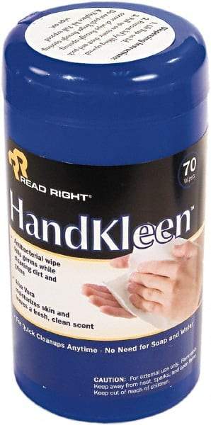 READ RIGHT - Pre-Moistened Hand Cleaning Wipes - Pop-Up, 6-1/2" x 5-1/2" Sheet Size, White - Americas Industrial Supply