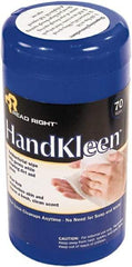 READ RIGHT - Pre-Moistened Hand Cleaning Wipes - Pop-Up, 6-1/2" x 5-1/2" Sheet Size, White - Americas Industrial Supply