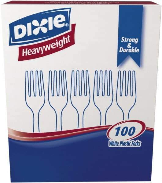 Dixie - Dixie Heavyweight Plastic Forks - White - Americas Industrial Supply