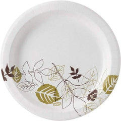 Dixie - Dixie Ultralux Pathways Heavyweight Paper Plates, 8-1/2" - Heavyweight Paper Plates 8-1/2 Inch, Green and Burgundy - Americas Industrial Supply