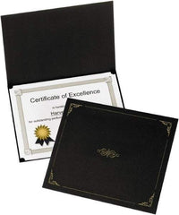 OXFORD - 5 Piece Black Document Holders-Certificate/Document - 9-3/4" High x 12-1/2" Wide - Americas Industrial Supply