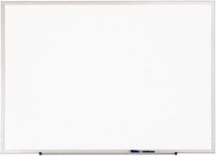 Quartet - 24" High x 36" Wide Erasable Melamine Marker Boards - Anodized Aluminum, 24-5/8" Deep, Includes One Quartet Dry-Erase Marker & Attachable Accessory Tray & Mounting Hardware - Americas Industrial Supply