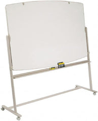 Quartet - 48" High x 72" Wide Reversible Total Erase Laminate Marker Boards - Steel Frame, 4-3/8" Deep, Includes Dry-Erase Markers (Black, Blue, Green, Red) & One Eraser. - Americas Industrial Supply