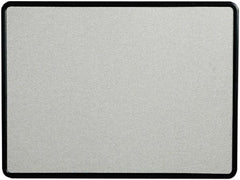 Quartet - 48" Wide x 36" High Open Cork Bulletin Board - Fabric, Gray - Americas Industrial Supply