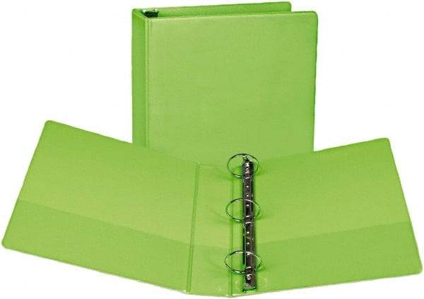 Samsill - 2" Sheet Capacity, 11 x 8-1/2", View Ring Binder - Vinyl Covered Chipboard, Lime - Americas Industrial Supply