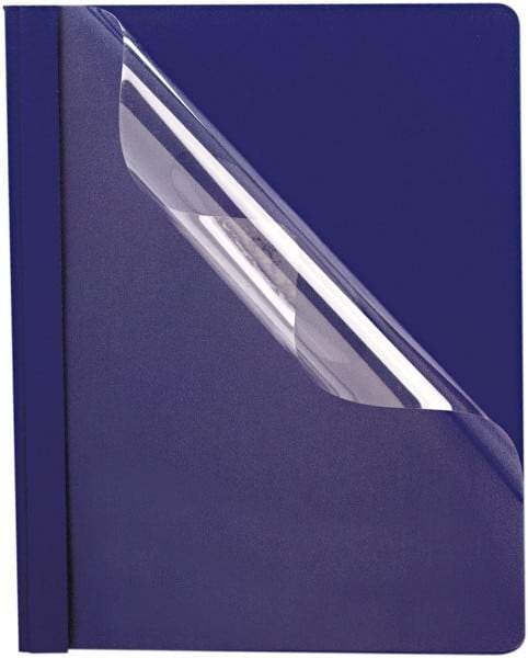 OXFORD - 8-1/2" Long x 11" Wide 3 Fasteners Report Cover - Blue - Americas Industrial Supply