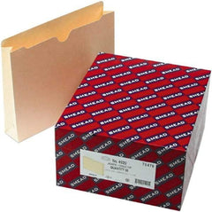 Samsill - 8-1/2 x 11", Letter Size, Manila, File Jacket/Sleeve/Wallet with Expanding Jacket - 11 Point Stock, Straight Tab Cut Location - Americas Industrial Supply