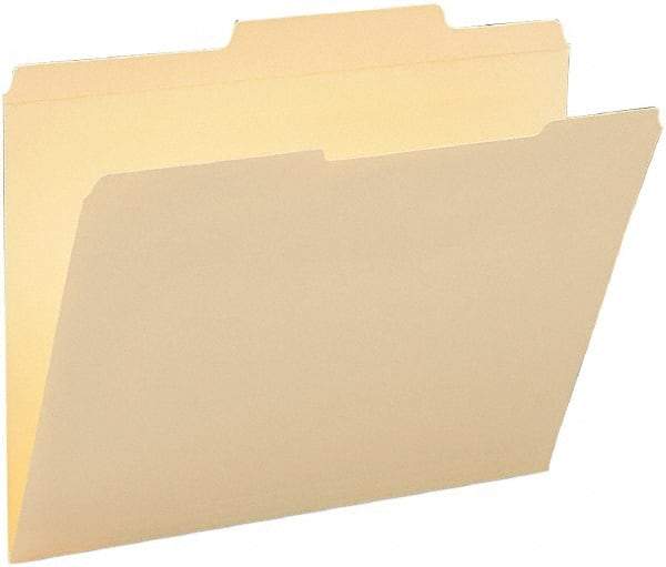 Samsill - 8-1/2 x 11", Letter Size, Manila, File Folders with Top Tab - 11 Point Stock, 2/5 Tab Cut Location - Americas Industrial Supply