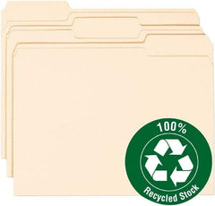 Samsill - 8-1/2 x 11", Letter Size, Manila, File Folders with Top Tab - 11 Point Stock, 1/3 Tab Cut Location - Americas Industrial Supply