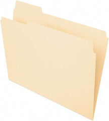 Pendaflex - 8-1/2 x 11", Letter Size, Manila, File Folders with Top Tab - 11 Point Stock, 1/3 Tab Cut Location - Americas Industrial Supply