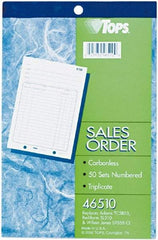 TOPS - 50 Sheet, 5-9/16 x 7-15/16", Sales Order Book - White - Americas Industrial Supply