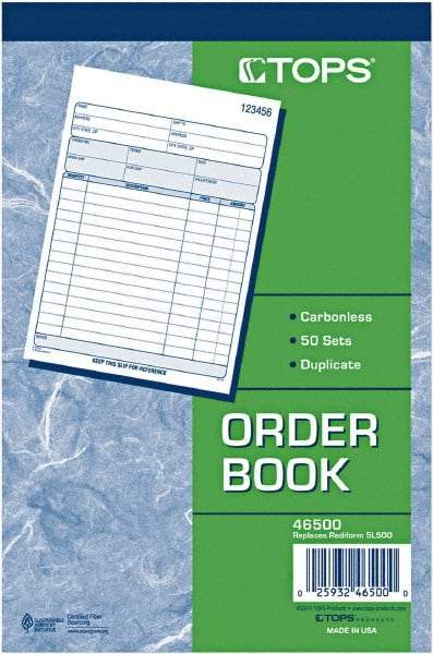 TOPS - 50 Sheet, 5-9/16 x 7-15/16", Sales Order Book - White - Americas Industrial Supply