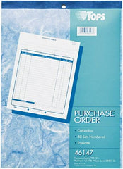 TOPS - 50 Sheet, 8-3/8 x 10-3/16", Purchase Order Book - White - Americas Industrial Supply