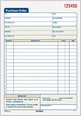 TOPS - 50 Sheet, 5-9/16 x 7-15/16", Purchase Order Book - White - Americas Industrial Supply