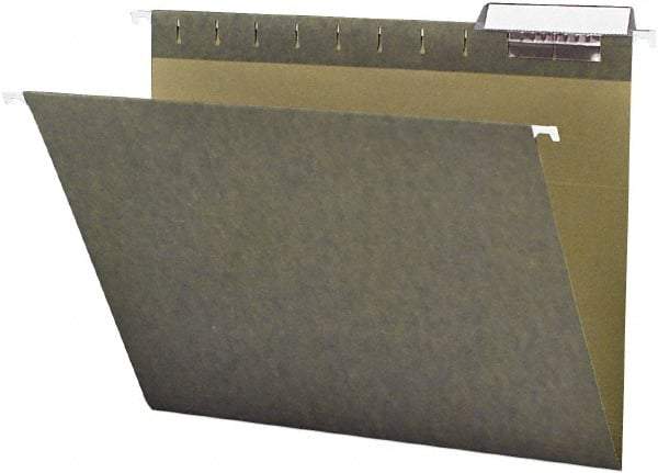Samsill - 8-1/2 x 11", Letter Size, Standard Green, Expanding Hanging File Holder - 11 Point Stock, 1/3 Tab Cut Location - Americas Industrial Supply
