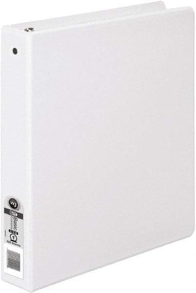 Wilson Jones - 1" Sheet Capacity, 11 x 8-1/2", View Ring Binder - Vinyl, White - Americas Industrial Supply