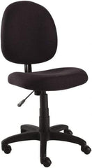 ALERA - 18-1/8" High Pneumatic Height Adjustable Chair - 18" Wide x 19" Deep, 100% Acrylic Seat, Black - Americas Industrial Supply