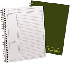 AMPAD - 84 Sheet, 9-1/2 x 7-1/4", Planner Spiral Bound Notebook - Green - Americas Industrial Supply